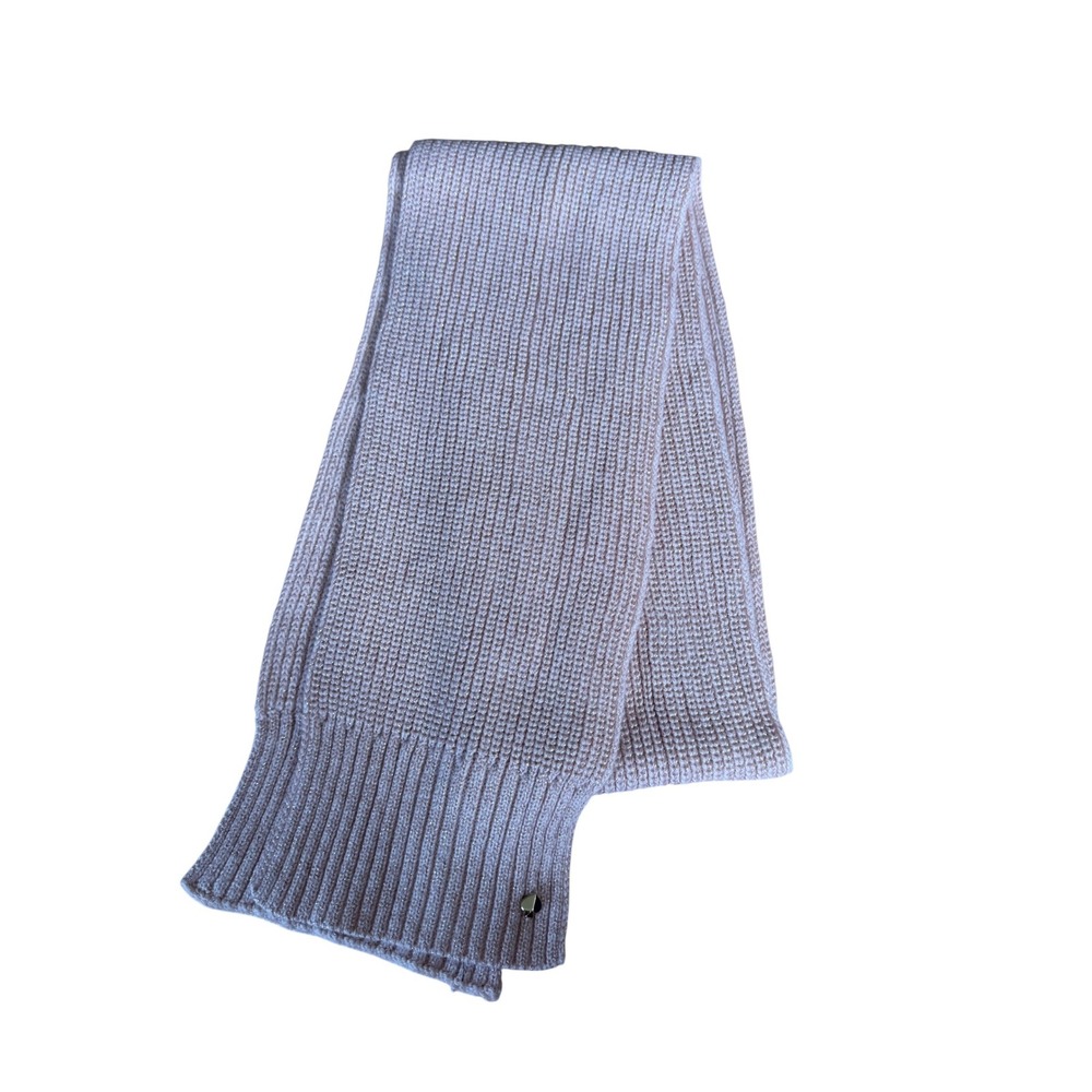 Kate Spade pink knit gold spade‎ emblem scarf